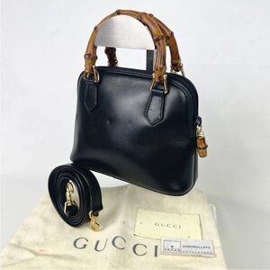 Gucci Black Mini Bag with Bamboo Handles